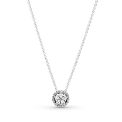 Pandora Sparkling Snowflake Collier CZ Necklace