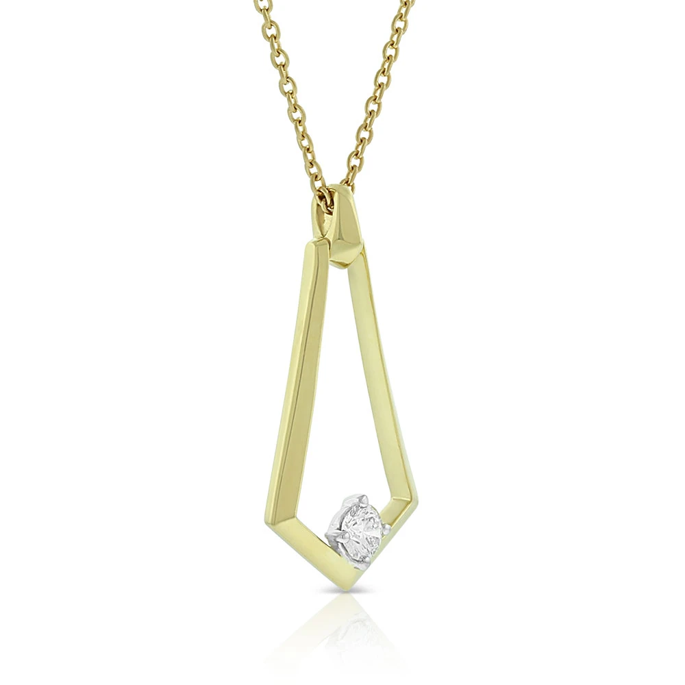 Jade Trau For Ben Bridge Signature Diamond Open Shield Necklace 18K 4 Jade Trau For Ben Bridge Signature Diamond Open Shield Necklace 18K - Image 2