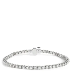 Buttercup Setting Diamond Bracelet, 14K White Gold