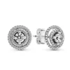 Pandora Sparkling Double Halo CZ Stud Earrings -Cheap Glisterra Store 12056347 01