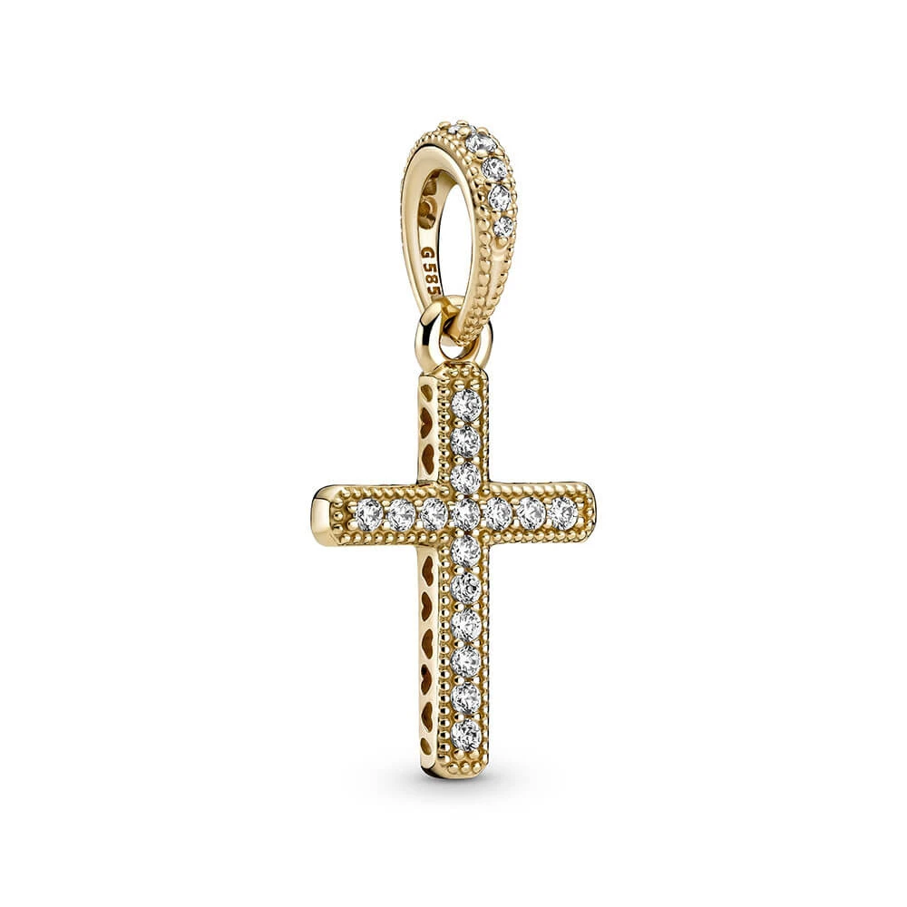 Pandora Sparkling CZ Cross Pendant 14K 3 Pandora Sparkling CZ Cross Pendant 14K