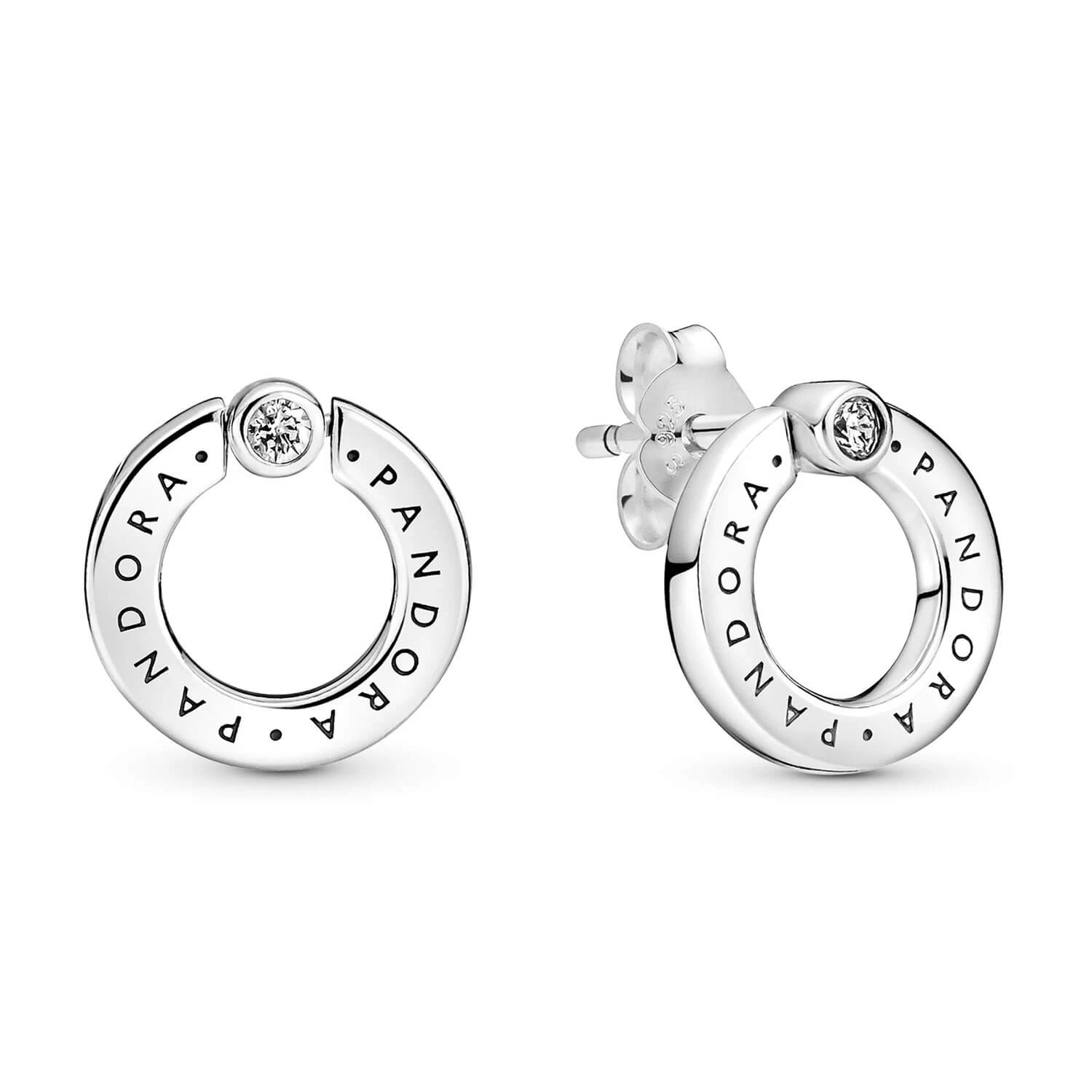 Pandora Pavé CZ & Logo Circle Reversible Stud Earrings 4 Pandora Pavé CZ & Logo Circle Reversible Stud Earrings - Image 2