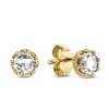 Pandora Clear Sparkling CZ Crown Stud Earrings -Cheap Glisterra Store 12096384 01