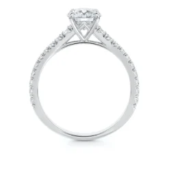 De Beers Forevermark Icon™ Round Diamond Engagement Ring 18K -Cheap Glisterra Store 12107769 03
