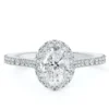 De Beers Forevermark Oval Diamond Halo Engagement Ring 18K -Cheap Glisterra Store 12108114 01