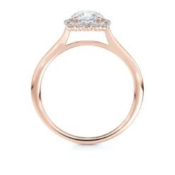 De Beers Forevermark Round Diamond Cushion Halo Ring 18K -Cheap Glisterra Store 12108122 03