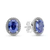 Pandora Sparkling Blue Crystal Statement Halo CZ Stud Earrings -Cheap Glisterra Store 12115721 01