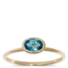 Oval Bezel Set Blue Topaz Ring, 14K -Cheap Glisterra Store 12121992 01 scaled