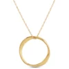 Twisted Circle Pendant, 14K