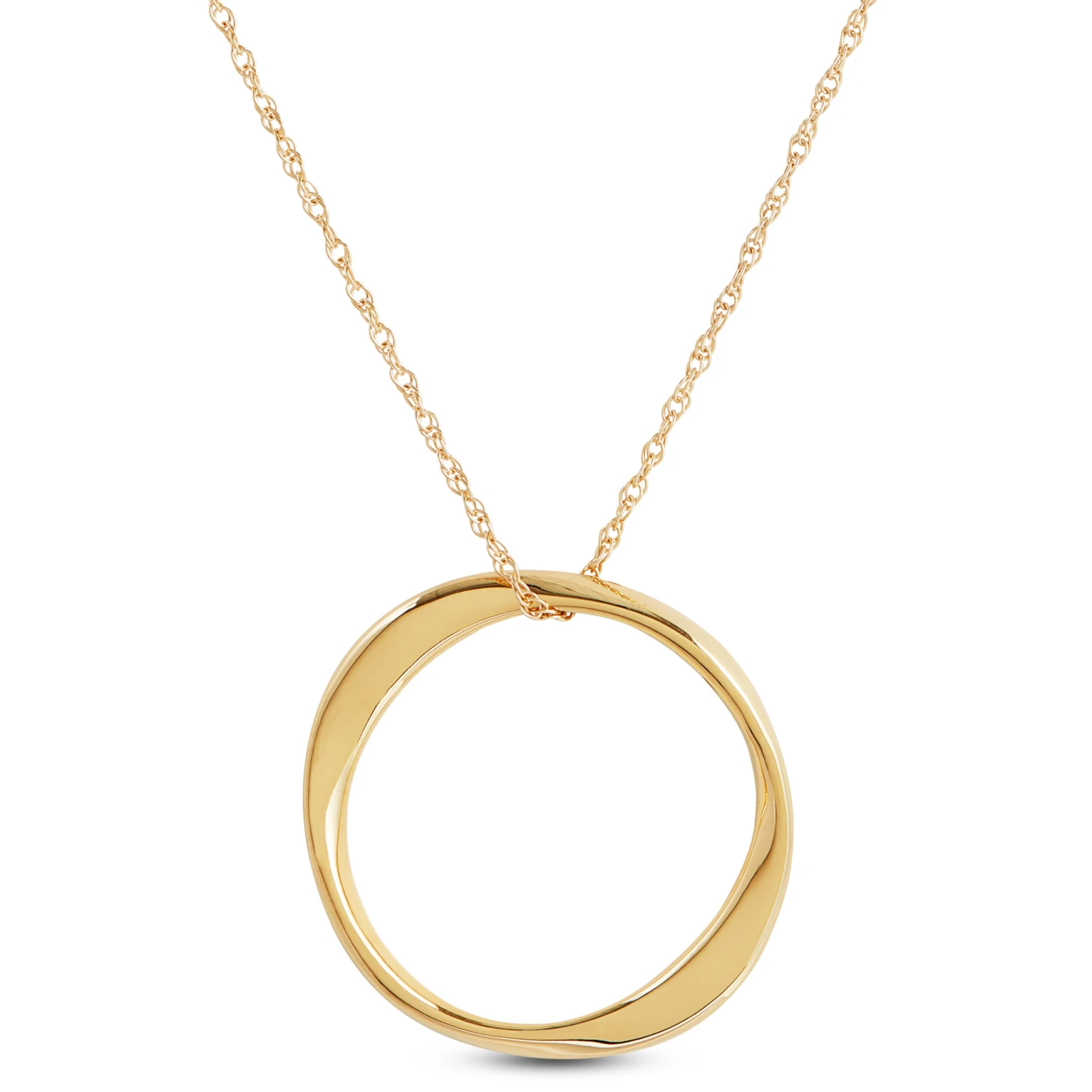 Twisted Circle Pendant, 14K 3 Twisted Circle Pendant, 14K