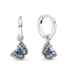 Pandora Blue Butterfly Enamel & CZ Hoop Earrings -Cheap Glisterra Store 12159901 01
