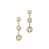 Roberto Coin Diamond Bezel Drop Earrings 18K White Yellow Gold -Cheap Glisterra Store 12169835