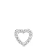 Diamond Heart Single Stud Earring, 14K White Gold -Cheap Glisterra Store 12174652 01 scaled