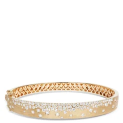 Confetti Diamond Bangle, 14K Yellow Gold