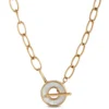 Toscano Oval Link Mother-of-Pearl Toggle Chain, 14K Yellow Gold -Cheap Glisterra Store 12177481 01 scaled