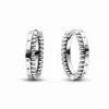 Pandora Signature Logo & Beads Hoop Earrings -Cheap Glisterra Store 12192902 01