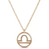 Libra Zodiac Sign Pendant Necklace, 14K Yellow Gold -Cheap Glisterra Store 12195590 01 scaled