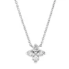 Roberto Coin Love In Verona Small Diamond Flower Necklace In 18K White Gold -Cheap Glisterra Store 12197786