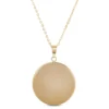 Engravable Disc Pendant Necklace, 14K Yellow Gold