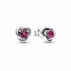 Pandora Pink Eternity Circle Stud Earrings