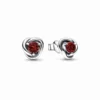 Pandora Red Eternity Circle Stud Earrings