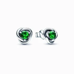 Pandora May Green Eternity Circle Stud Earrings