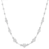 Round Cluster Diamond Necklace, 14K White Gold -Cheap Glisterra Store 12239380 01