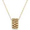 Toscano 3 Row Beaded Sliding Ring Necklace, 14K Yellow Gold