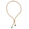 Toscano 18-Inch Lariat Necklace With Malachite Ends, 14K Yellow Gold 1 Toscano 18-Inch Lariat Necklace With Malachite Ends, 14K Yellow Gold -Cheap Glisterra Store 12242822 01