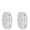 Cluster Diamond Hoop Earrings, 14K White Gold -Cheap Glisterra Store 12242905 01
