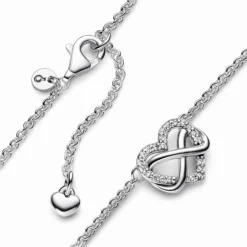 Pandora Sparkling Infinity Heart Collier Necklace 5 Pandora Sparkling Infinity Heart Collier Necklace -Cheap Glisterra Store 12243184 03