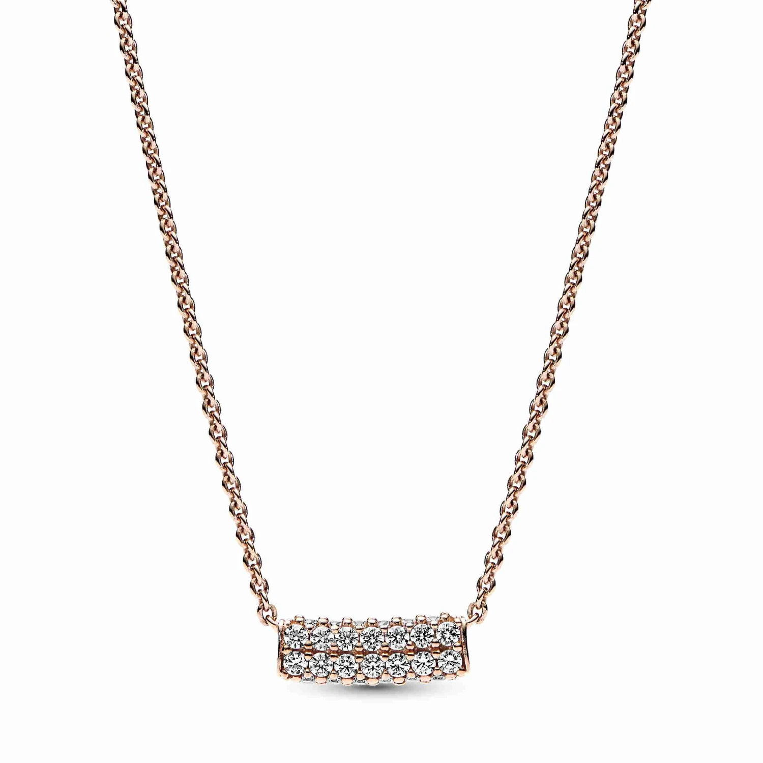 Pandora Timeless Pavé Double-row Bar Collier Necklace 3 Pandora Timeless Pavé Double-row Bar Collier Necklace