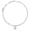 7.5 Inch Luster Diamond Bracelet, 14K White Gold Paperclip Links -Cheap Glisterra Store 12244497 01