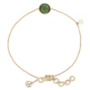 Lisa Bridge Round Tourmaline And Star Dangle Bracelet, 14K Yellow Gold
