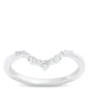 Round Diamond Contour Band, 14K White Gold -Cheap Glisterra Store 12259206 01