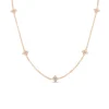 Roberto Coin Love By The Inch 5 Station Flower Necklace, 18K Rose Gold -Cheap Glisterra Store 12263893