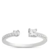 Open Center Princess And Round Diamond Ring, 14K White Gold -Cheap Glisterra Store 12265641 01