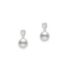 Mikimoto Morning Dew Diamond And Akoya Cultured Pearl Earrings, 18K White Gold -Cheap Glisterra Store 12267399 01