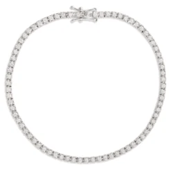 7-Inch Diamond Bracelet, 14K White Gold