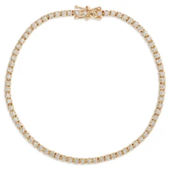 7-Inch Diamond Bracelet, 14K Yellow Gold