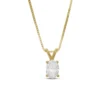 Oval Diamond Solitaire Pendant, 14K Yellow Gold -Cheap Glisterra Store 12284170 01