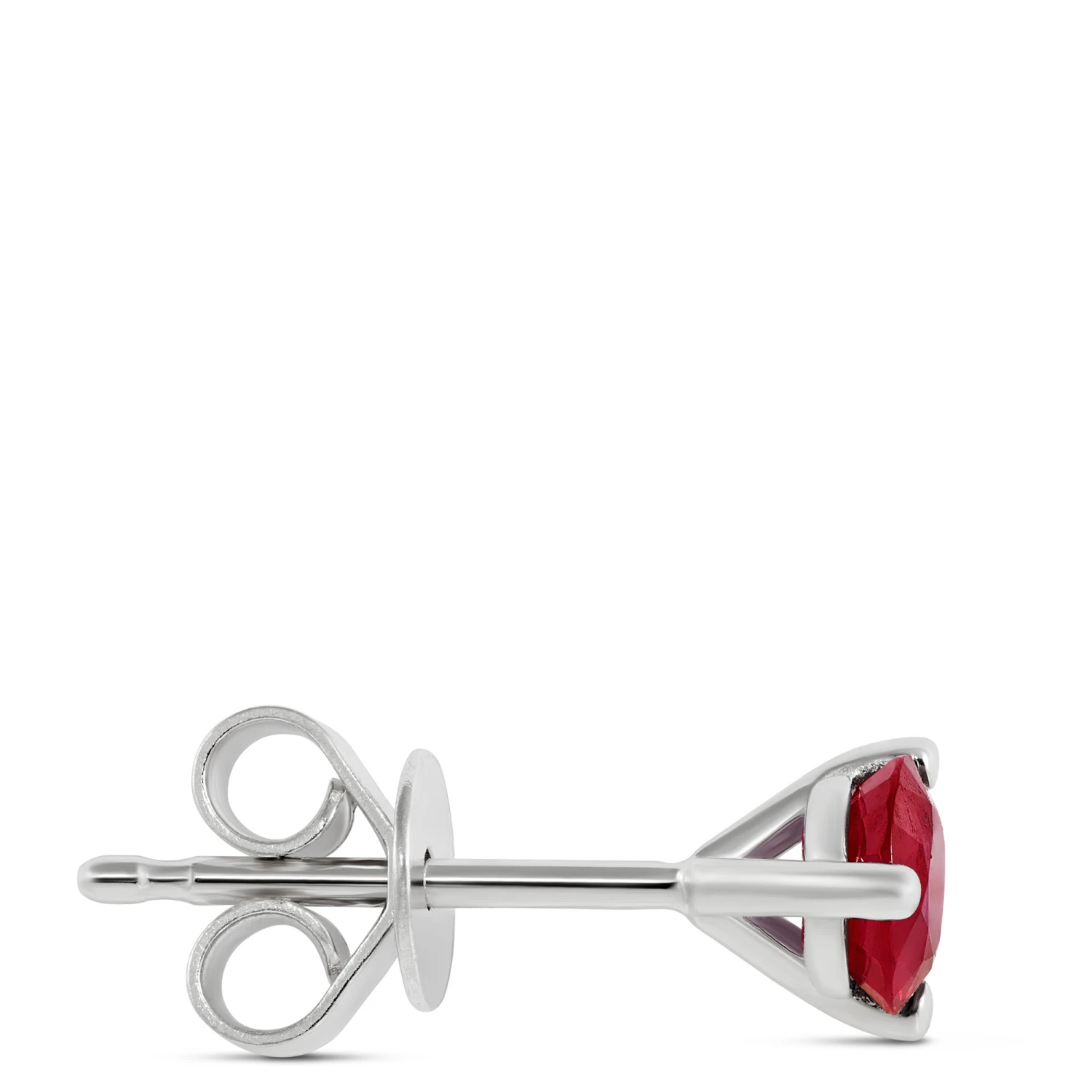 Ruby Martini Studs, 14K White Gold 4 Ruby Martini Studs, 14K White Gold - Image 2