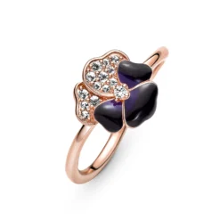 Pandora Deep Purple Pansy Flower Enamel & CZ Ring -Cheap Glisterra Store PAR180764C01 04