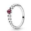 Pandora Purely Pandora Blazing Red Topaz Beaded Ring