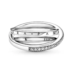 Pandora Crossover Pavé CZ Triple Band Ring -Cheap Glisterra Store PAR199057C01 03