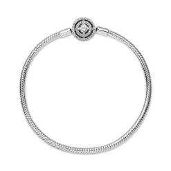 Pandora Moments CZ Halo Snake Chain Bracelet -Cheap Glisterra Store PAR590038C01 03