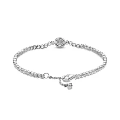 Pandora Sparkling CZ Halo Tennis Bracelet 7 Pandora Sparkling CZ Halo Tennis Bracelet -Cheap Glisterra Store PAR599416C01 02