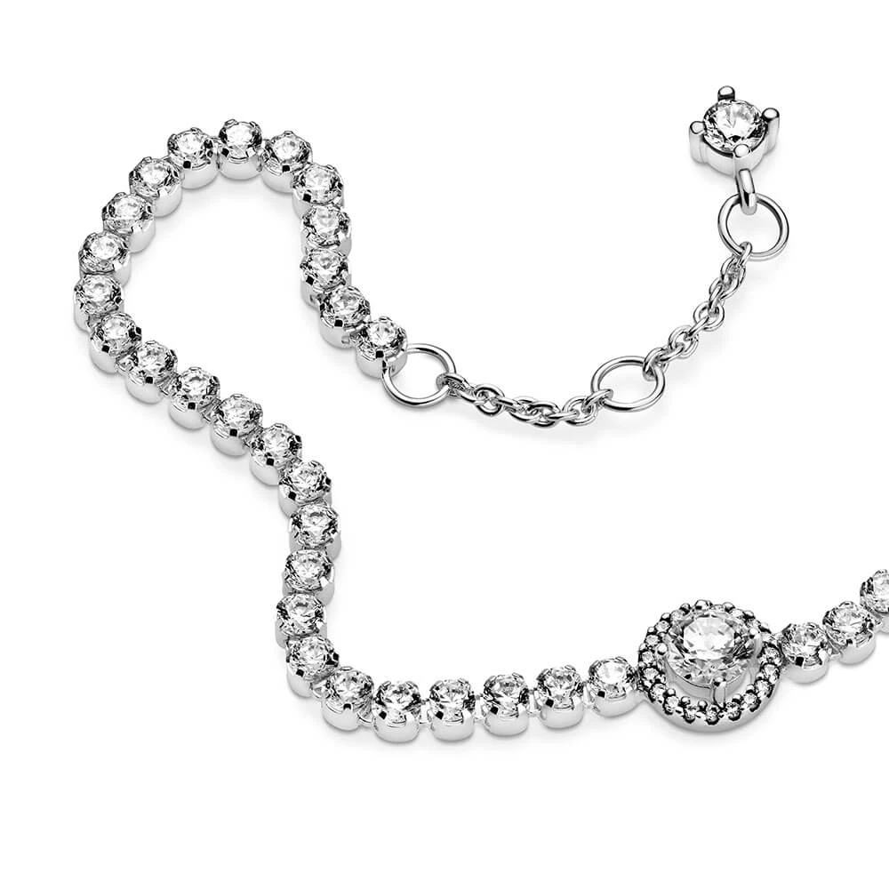 Pandora Sparkling CZ Halo Tennis Bracelet 6 Pandora Sparkling CZ Halo Tennis Bracelet - Image 4