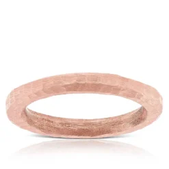 Rose Gold Toscano Roman Hammered Ring 14K